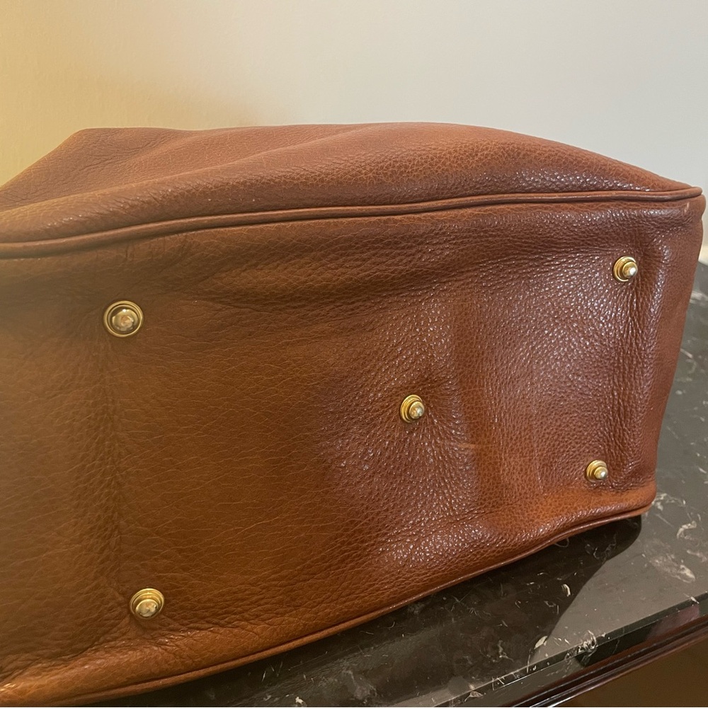 Dooney & Bourke Large Brown Leather Tote - Picture 6 of 13